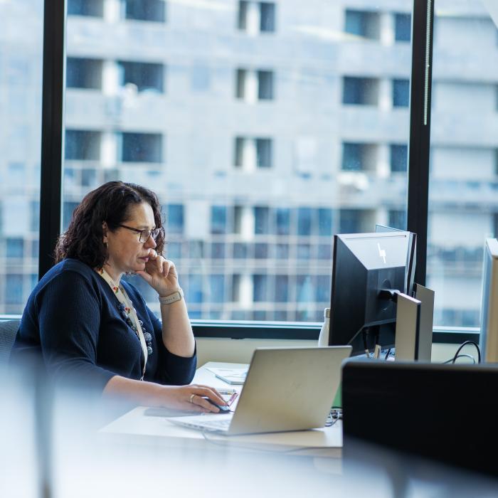 Person working on computer