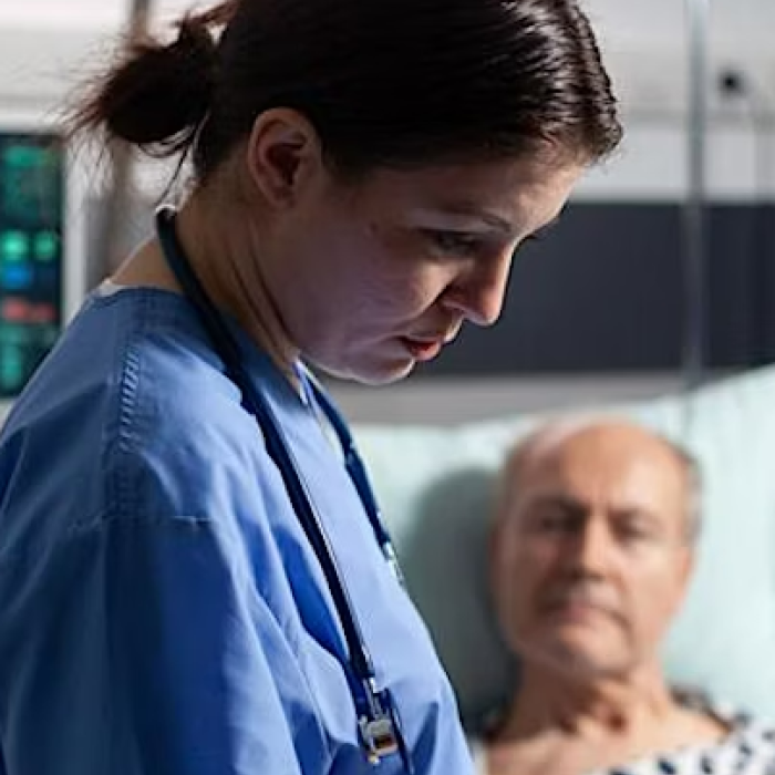 nurse and patient