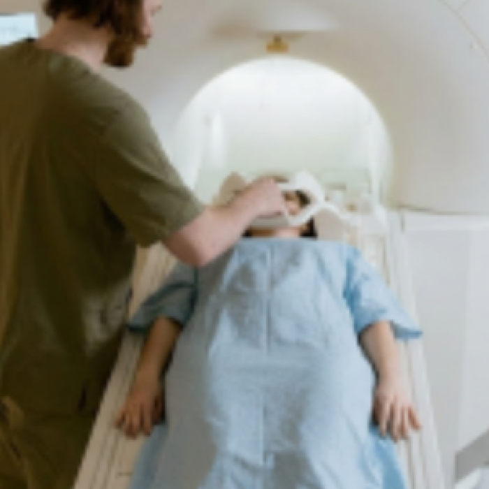 Person getting radiation treatment - canva